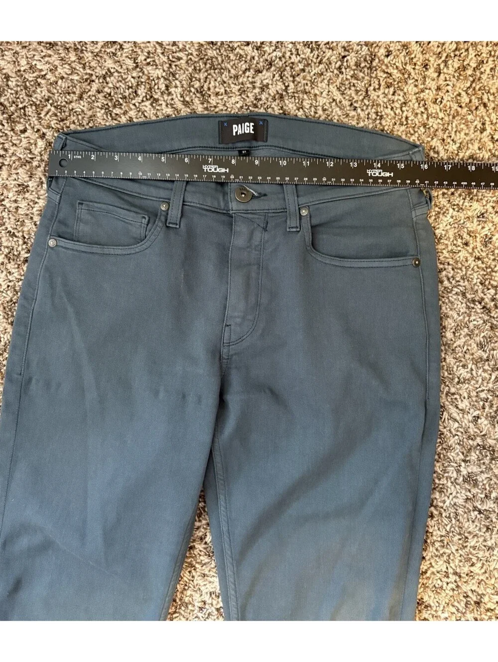 Paige Lennox Men's Jeans Storm Sky Denim Slim Straight Size 31 - Pre/Owned